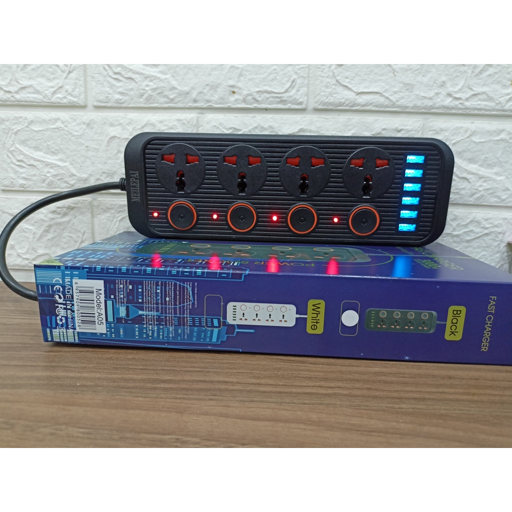 Ổ điện- ổ cắm điện đa năng chống giật-ổ cắm điện thông minh kèm cổng sạc USB (3/4 phích cắm, 4/6 USB)- Bảo hành 1 năm.