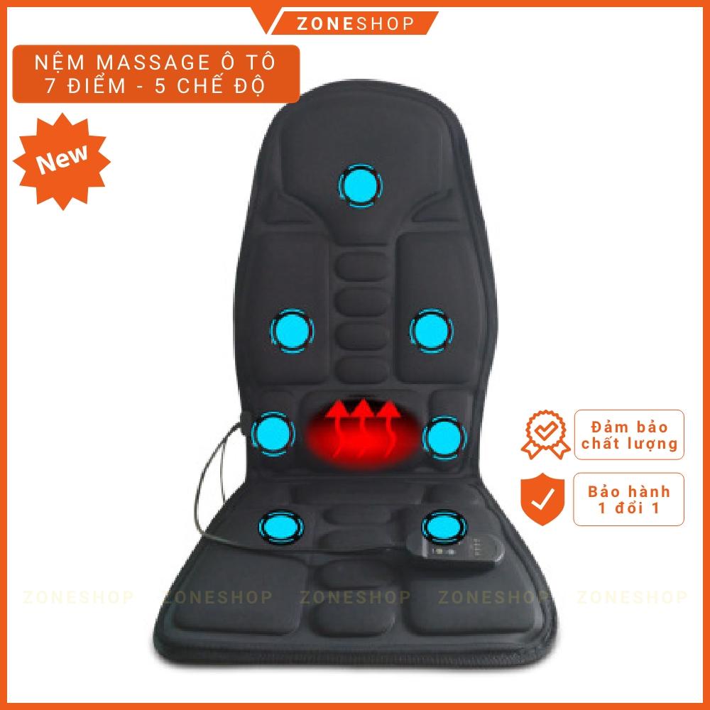 Ghế massage toàn thân ô tô, lót ghế văn phòng, đệm mát xa toàn thân 6 vùng cao cấp đa năng tiện lợi ZONE SHOP