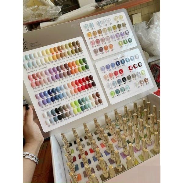 Set sơn gel very good nail 60 màu Chai Dài , ( Fullbox Tặng BẢNG MÀU + Base , Top )