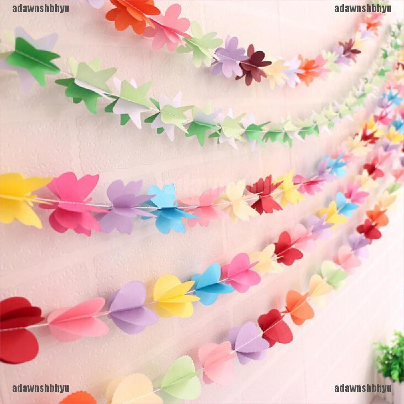 Dây Treo Trang Trí Trần Nhà Hình Trái Tim 3D Bằng Giấy