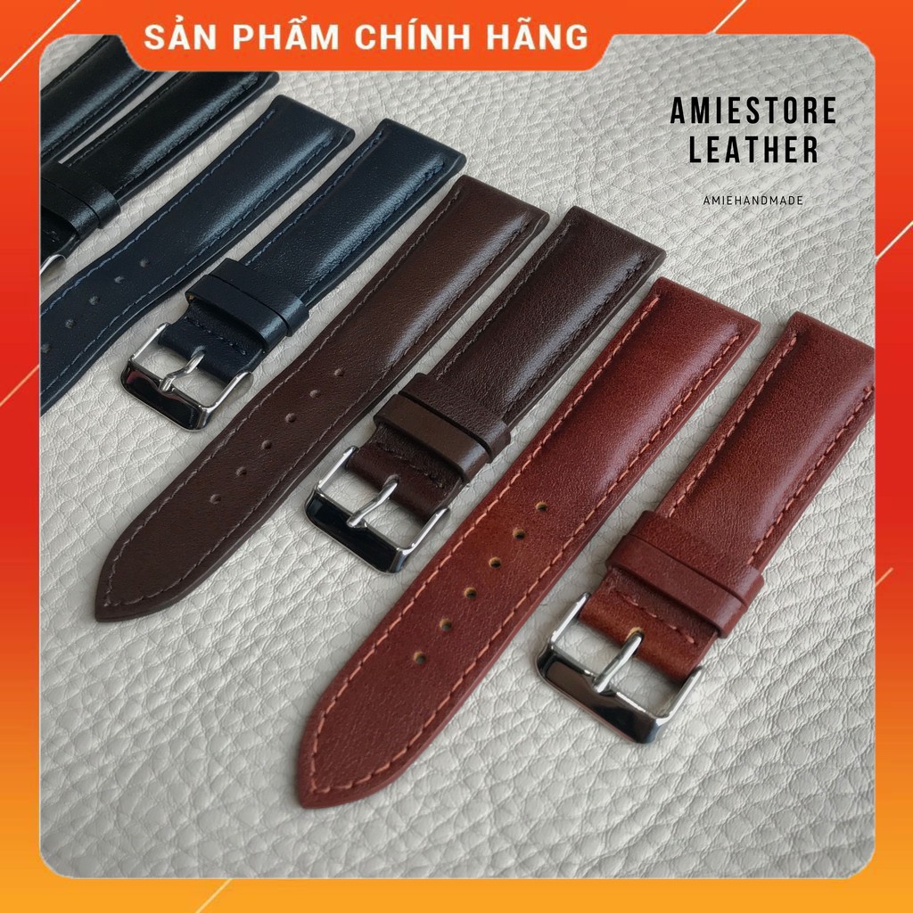 [ Uy Tín ] Dây Da Đồng Hồ Cao Cấp – Dây Đồng Hồ Da Bò Thật – Amiestore Leather