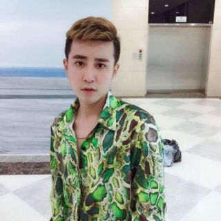 Sơ mi lụa họa tiết da rắn