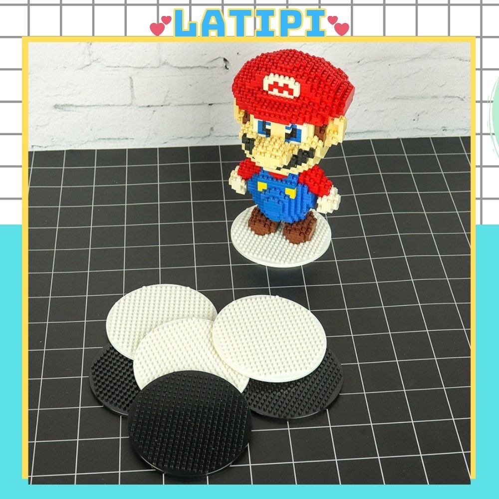 Búa, Chân Đế Để Mô Hình Lego Thông Minh Hình Tròn, Vuống 4cm, Vuông 8cm LT134