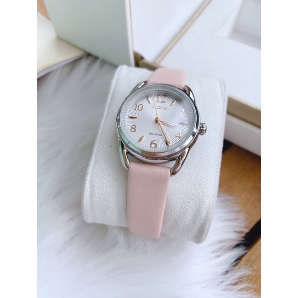 Đồng hồ nữ Citizen Eco-Drive Women's Arabic Numerals Blush Leather FE