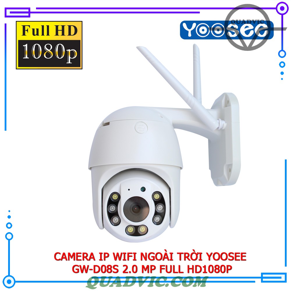 Camera Ip Wifi Ngoài Trời Yoosee GW-D08S 2.0 MP Full HD1080P - Ban Đêm Có Màu N00230 Quadvic.com