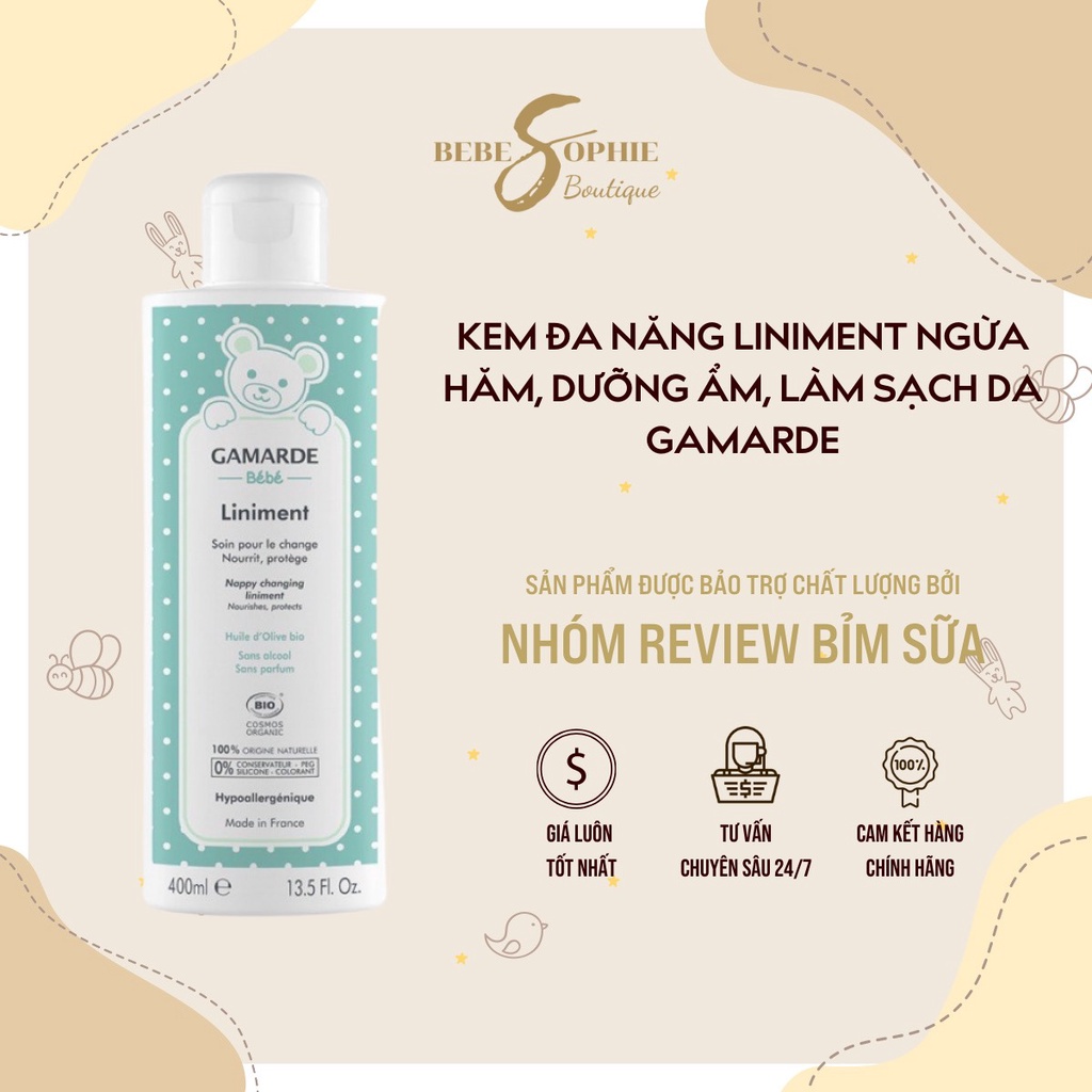 CHÍNH HÃNG - Kem đa năng ngừa hăm, dưỡng da hữu cơ Liniment cao cấp Gamarde - Nội địa Pháp