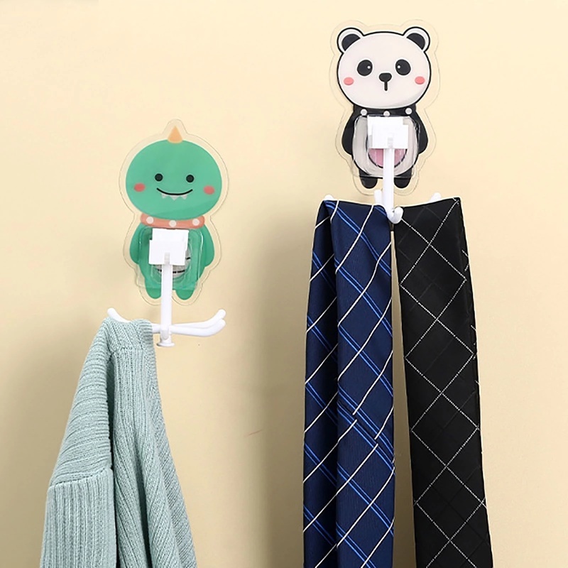 Móc Dán Tường Hình Hoạt Hình Xoay 360 Độ Tiện Dụng° Giá Treo Đồ 6 Móc Có Thể Xoay Được Cho Nhà Bếp Nhà Tắm Giá Đỡ