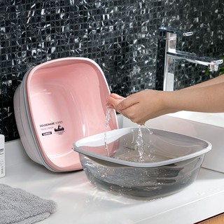 Chậu Rửa Mặt Bằng Nhựa Trong Suốt Dày Dặn Cho Bé