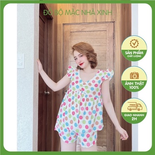 Bộ đùi lụa mango ⚡️ẢNH SHOP CHỤP⚡️ nhiều hoạ tiết xinh size dưới 60kg , đồ ngủ mặc nhà 2022