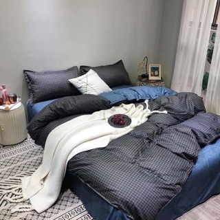 Bộ chăn ga poly caro