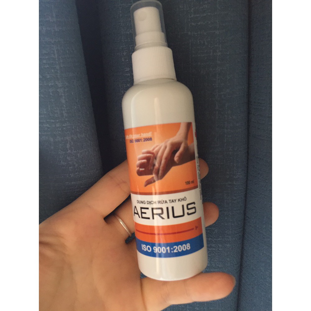 [Dung dịch xịt rửa tay] Nước rửa tay khô AERIUS diệt khuẩn, khử khuẩn, sát khuẩn (chai 100ml) | BigBuy360 - bigbuy360.vn