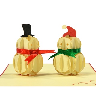 Thiệp 3D Người tuyết Giáng sinh, thiệp handmade Merry Christmas nhiều mẫu độc đáo, thiệp nổi HMG