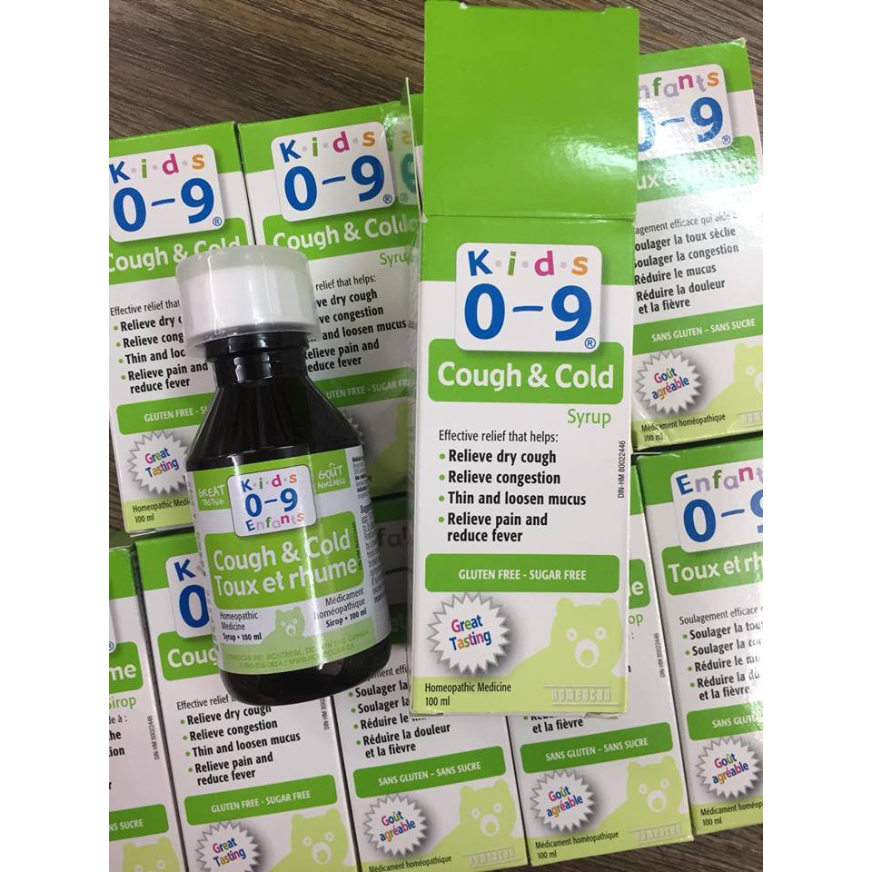COUGH & COLD SYRUP FOR KIDS cho bé từ 0 đến 9 tuổi