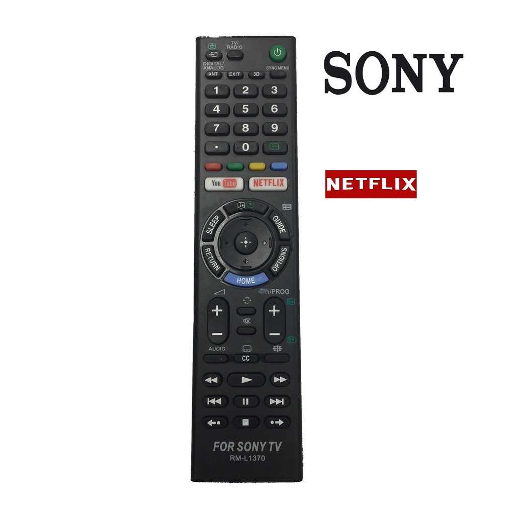 ĐIỀU KHIỂN TIVI SONY  RM-L1370 smart interet có nút NETFLIX-YOUTUBE-Tặng kèm pin dung lượng sử dụng lâu