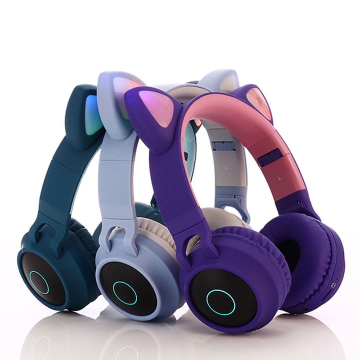 Tai Nghe Mèo Bluetooth cao cấp CATEAR ĐÈN LED (có mic) hàng chính hãng
