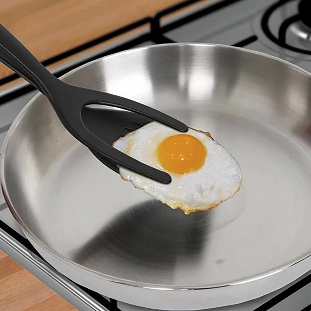 Xẻng Chiên Trứng / Pizza / Bít Tết Bằng Silicone 2 Trong 1 Chống Dính Tiện Dụng Cho Nhà Bếp