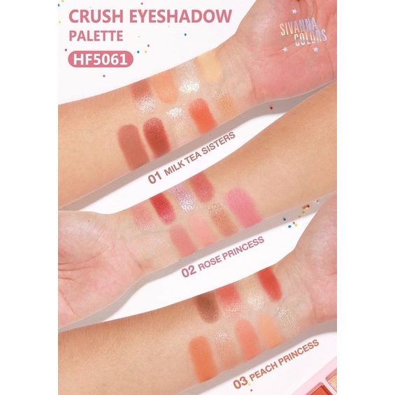Phấn Mắt Sivanna Colors Crush Eyeshadow Palette 18g HF5061 Thái Lan