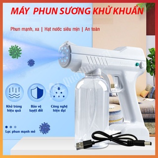 Máy Phun Khử Khuẩn Cầm Tay, Súng Bắn Khử Khuẩn Nano Atomizer Cao Cấp - Tích Hợp Đèn UV Diệt Khuẩn 99%