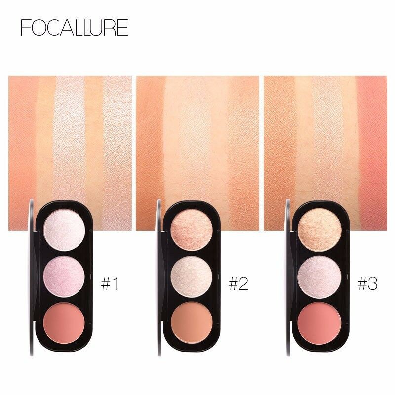 Phấn Má Hồng + Bắt Sáng Focallure Triple Colors Effect Blush & Highlighter Palette FA-26 | BigBuy360 - bigbuy360.vn