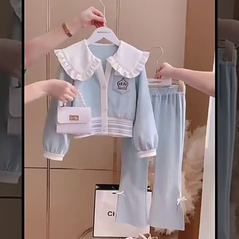 Set Đồ Thể Thao Hai Mảnh Phong Cách Mới 2022 Cho Bé Gái