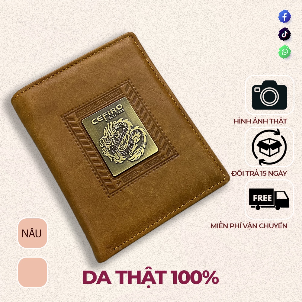 Ví nam đứng da bò thời trang mềm mịn TCN1221