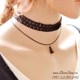 dây chuyền tattoo kết đá trụ sang chảnh - xdc37307