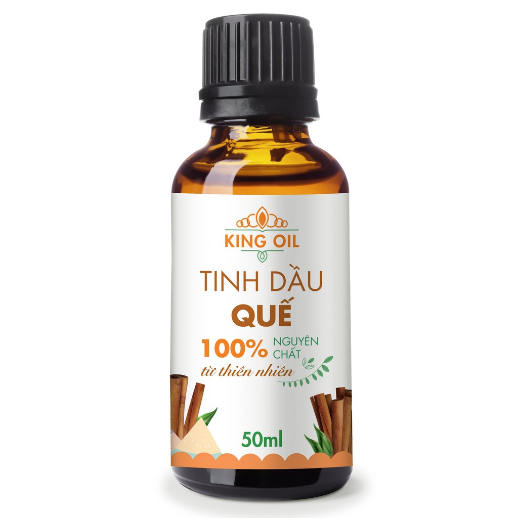 Tinh dầu quế nguyên chất Organic từ thiên nhiên, thơm phòng, thư giãn, đuổi muỗi - KingOil