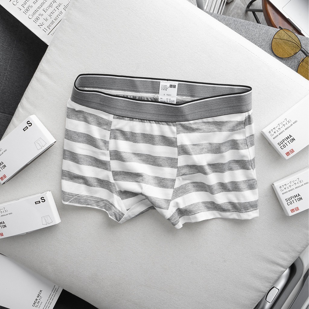 Quần lót boxer nam đai dệt 4 chiều siêu co giản, chất liệu cotton lạnh mềm mịn 4104
