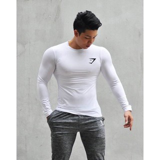 Áo giữ nhiệt nam thun dài tay sz 40-75kg Gymshark