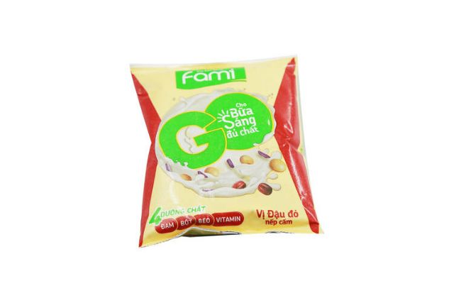 Sữa đậu nành Fami nguyên chất Lốc 10 bịch x 200ml
