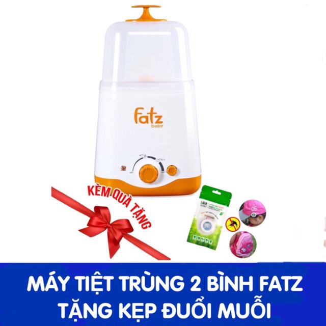 Máy hâm sữa tiệt trùng đôi FATZBABY FB3012 - Tặng kẹp đuổi muỗi Bikid Hàn Quốc