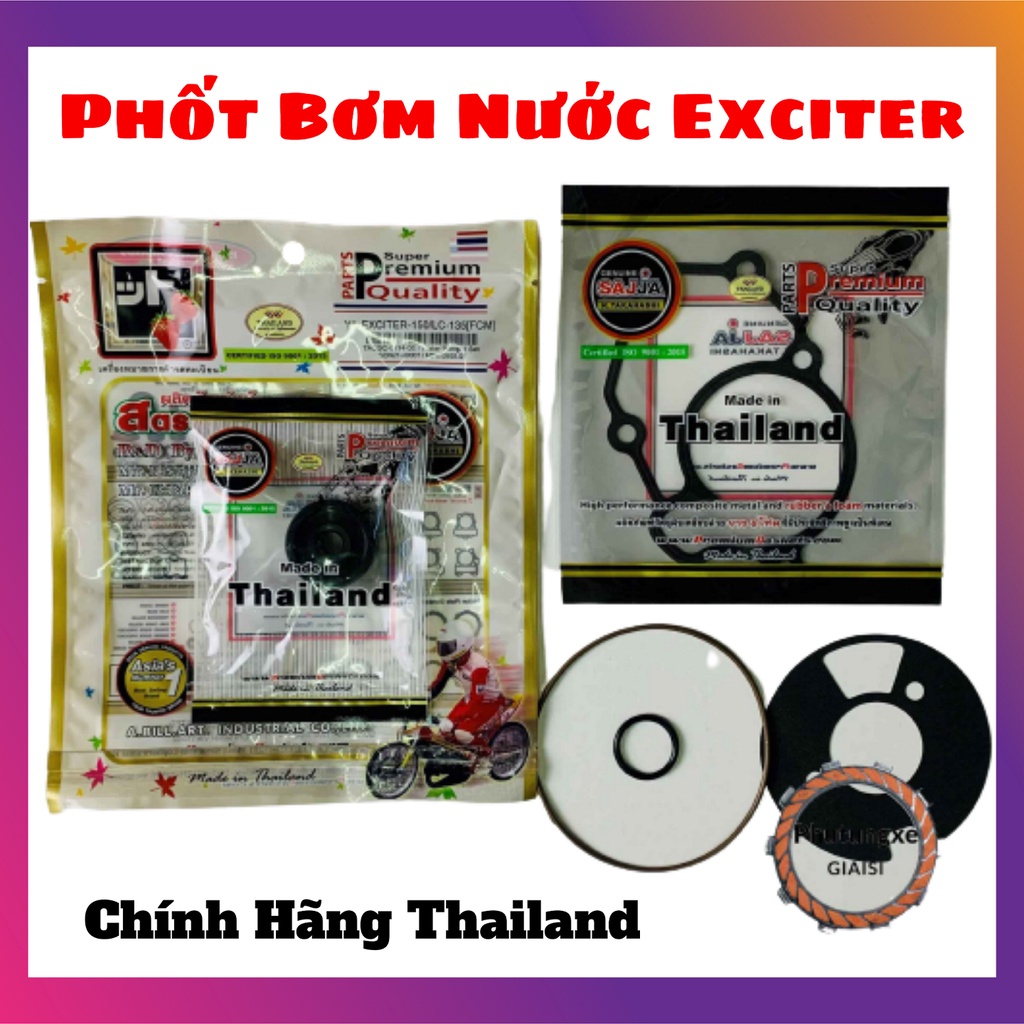 Bộ Phốt Bơm Nước EXCITER 150 , 135 , No 4 , chất lượng theo xe , hàng Thailand FCCI