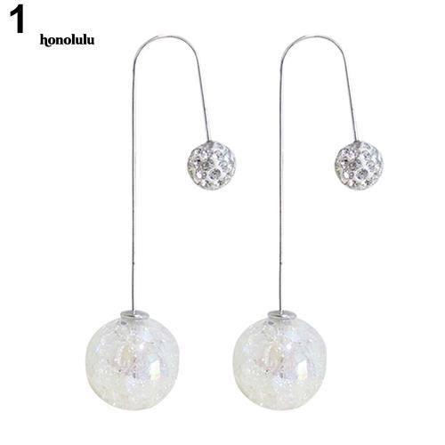 Bông Tai 2 ĐầU ĐíNh NgọC Trai Giả