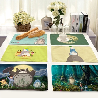 Tấm lót bàn ăn in hình totoro dễ thương, kích thước 42x32cm