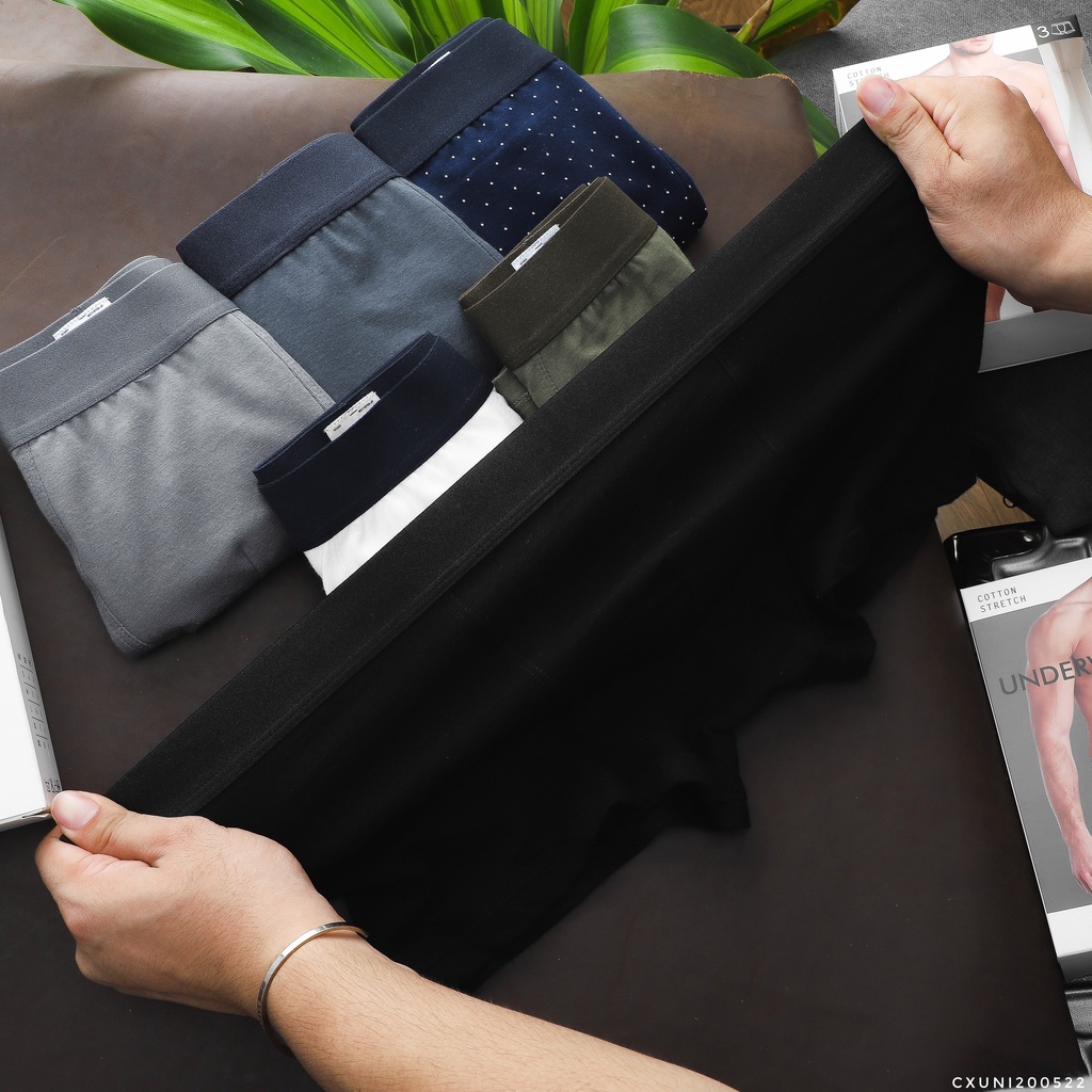 Quần Lót  Nam BOXER UNIQLO ĐÙI Chất Vải Cotton 4 Chiều Cực Mịn Và Mát hàng xuất xịn chính hãng 2022