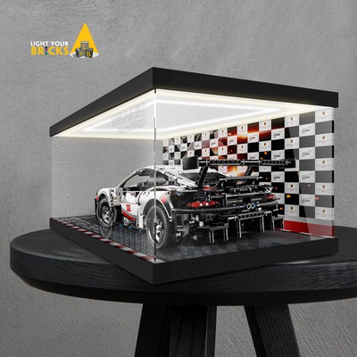 Hộp Trưng Bày Acrylic phù hợp cho lego lego 42096 Porsche 911RSR LED Bộ thu bụi trong suốt