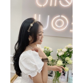 Bờm tóc đính đá sang chảnh siêu xinh