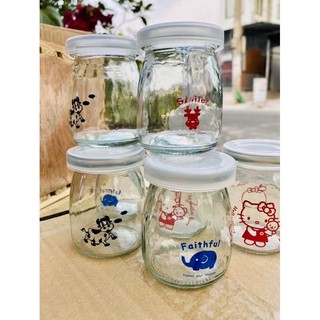 HỦ THUỶ TINH LÀM SỮA CHUA NẮP NHỰA 100ml THUỶ TINH CAO CẤP (hủ+ nắp)