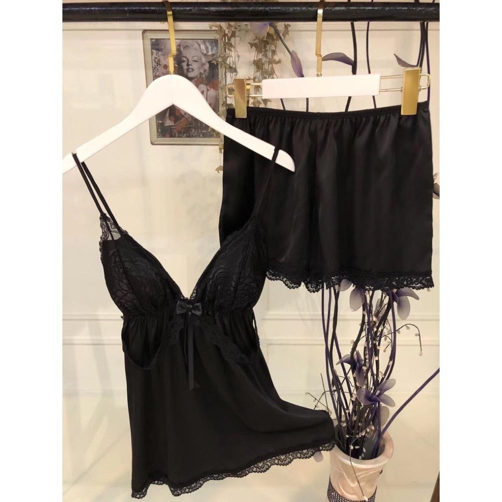 Bộ ngủ đùi da báo hồng hàng Quảng châu cao cấp