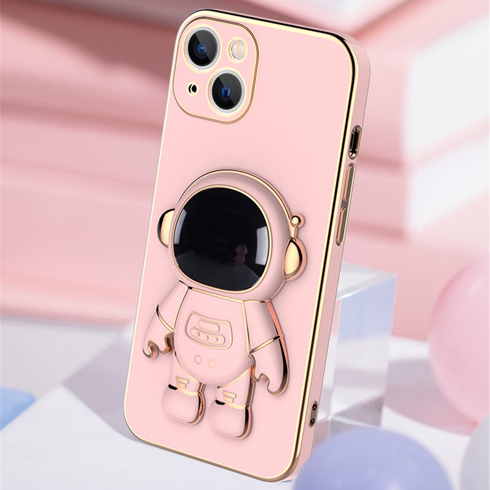 Astronaut Phone Case For iPhone 13 13 Pro 13 Pro Max 13 Mini iPhone 12 12 Pro 12 Pro Max 12 Mini Shockproof Silicone Kickstand Cover