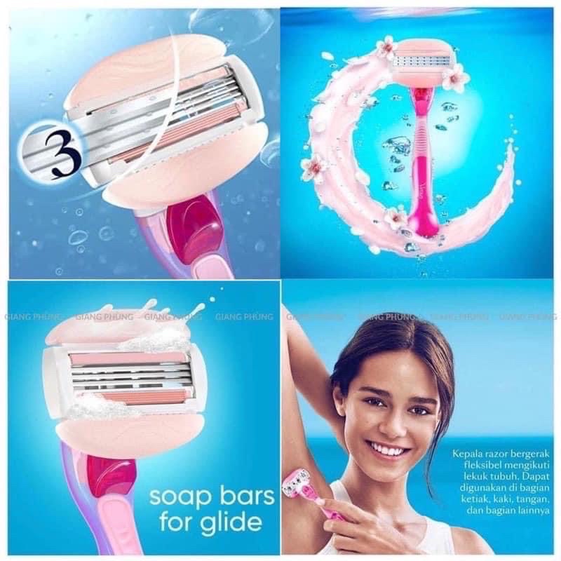 Lẻ 1 Cây Dao Cạo Venus Sensitive 3 Đầu Lưỡi Dành Cho Nhạy Cảm