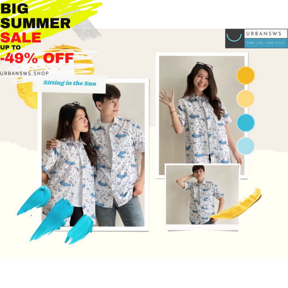 (SALE OFF) Áo Sơ Mi Lụa Mềm Mịn, In 3D, Form Rộng, Unisex, Bắt Trending Cho Các Bạn Trẻ