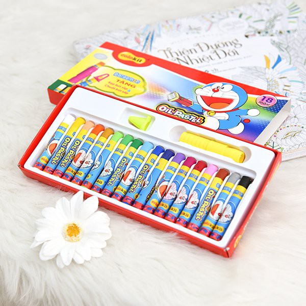 Bút sáp dầu màu Pastel Thiên Long Colokit Doraemon OP-C08/DO- 18 màu