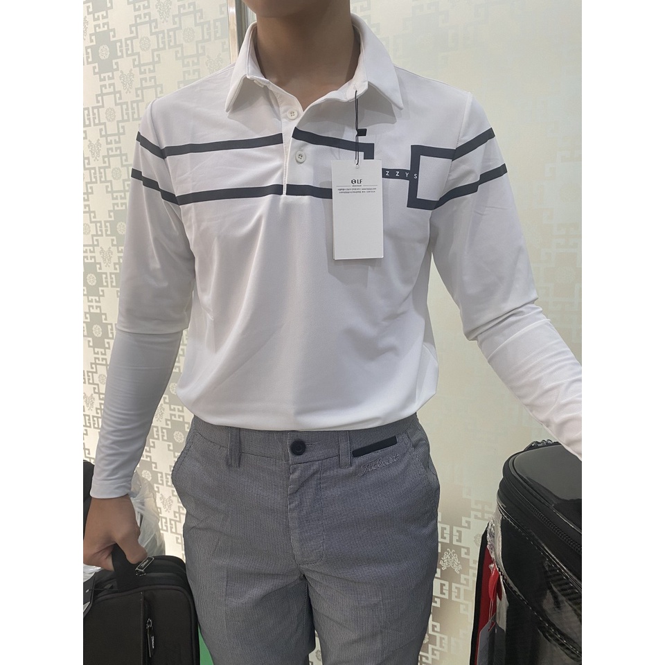 ÁO DÀI GOLF NAM HAZZY THUN LẠNH MÁT CO GIÃN 4 CHIỀU