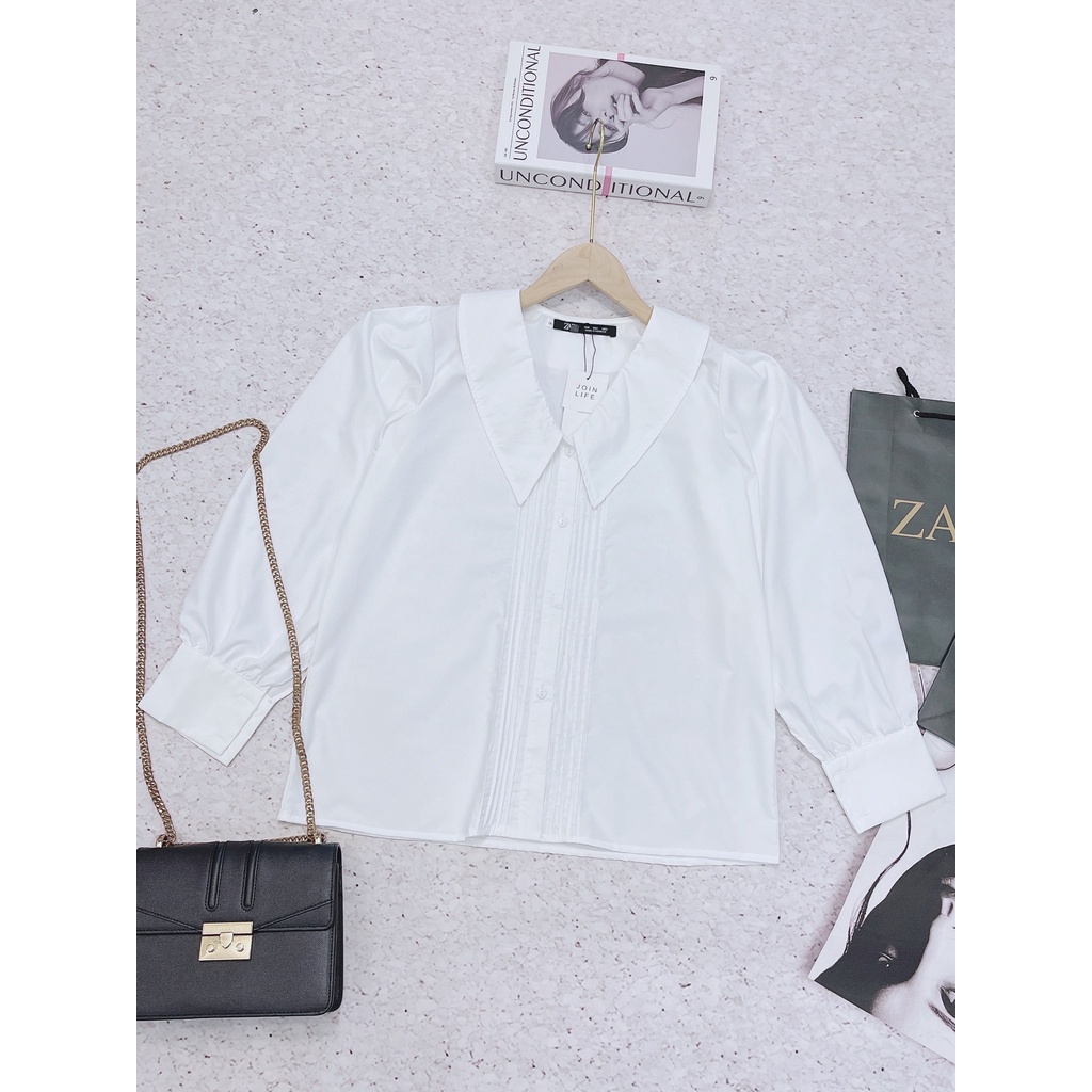 ÁO CỔ NHỌN TAY BỒNG LI NGỰC