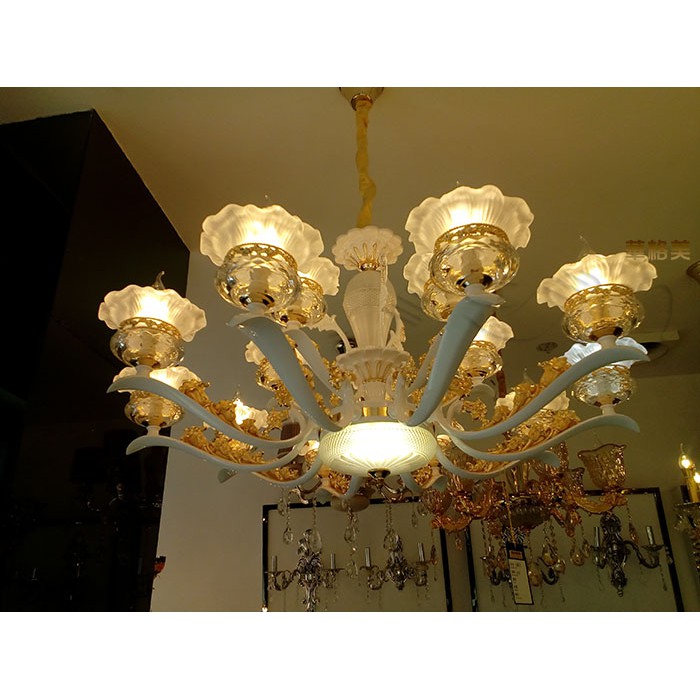 Đèn chùm MONSKY VENUS pha lê 15 tay hiện đại trang trí nhà cửa - kèm bóng Led chuyên dụng