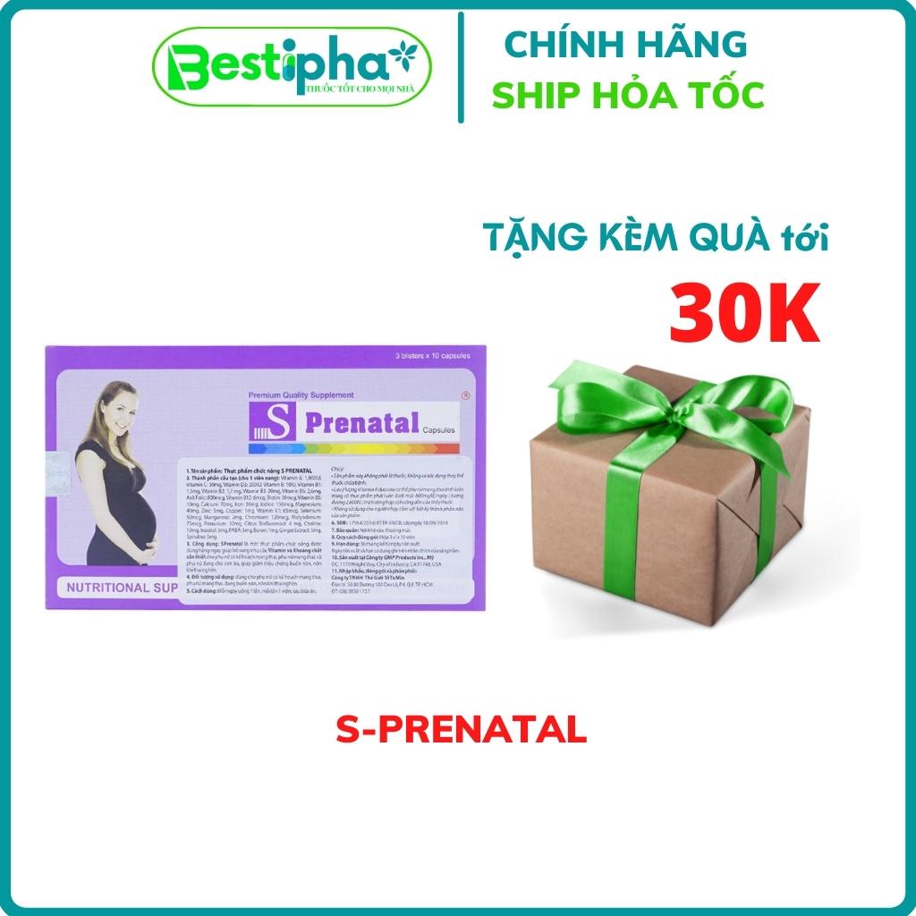S-Prenatal Vitamin và Khoáng Chất Cho Bà Bầu Hộp 30 viên
