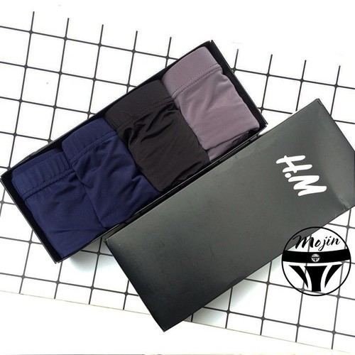 Hộp 4 Quần Lót Boxer, Sip Đùi Thun Lạnh Cao Cấp Kháng Khuẩn Ngăn Mùi Dành Cho Nam