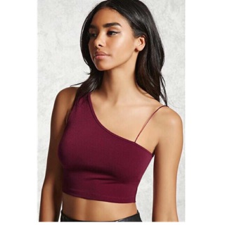Áo croptop nữ đẹp lệch vai F21 xuất khẩu AMGOBET