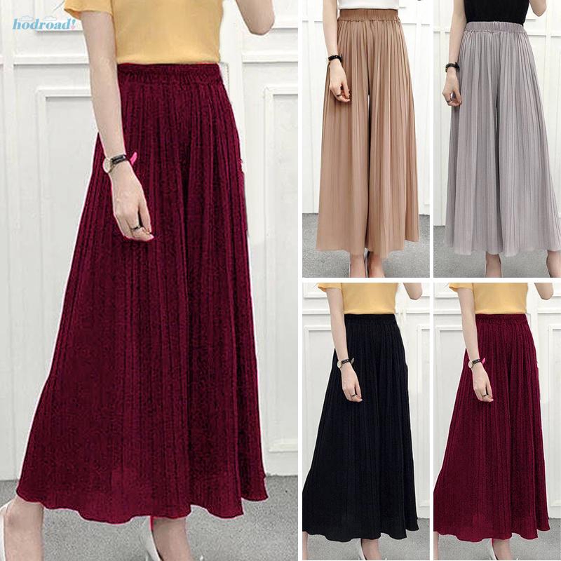 Quần xếp ly ống rộng lưng thun thời trang công sở | BigBuy360 - bigbuy360.vn